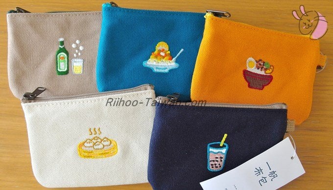 一帆布包 台湾B級グルメ刺繍の小銭入れ